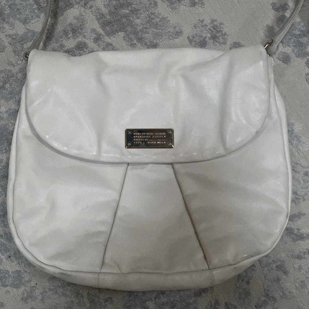 Marc By Marc Jacobs Off White Leather Cross Body Handbag